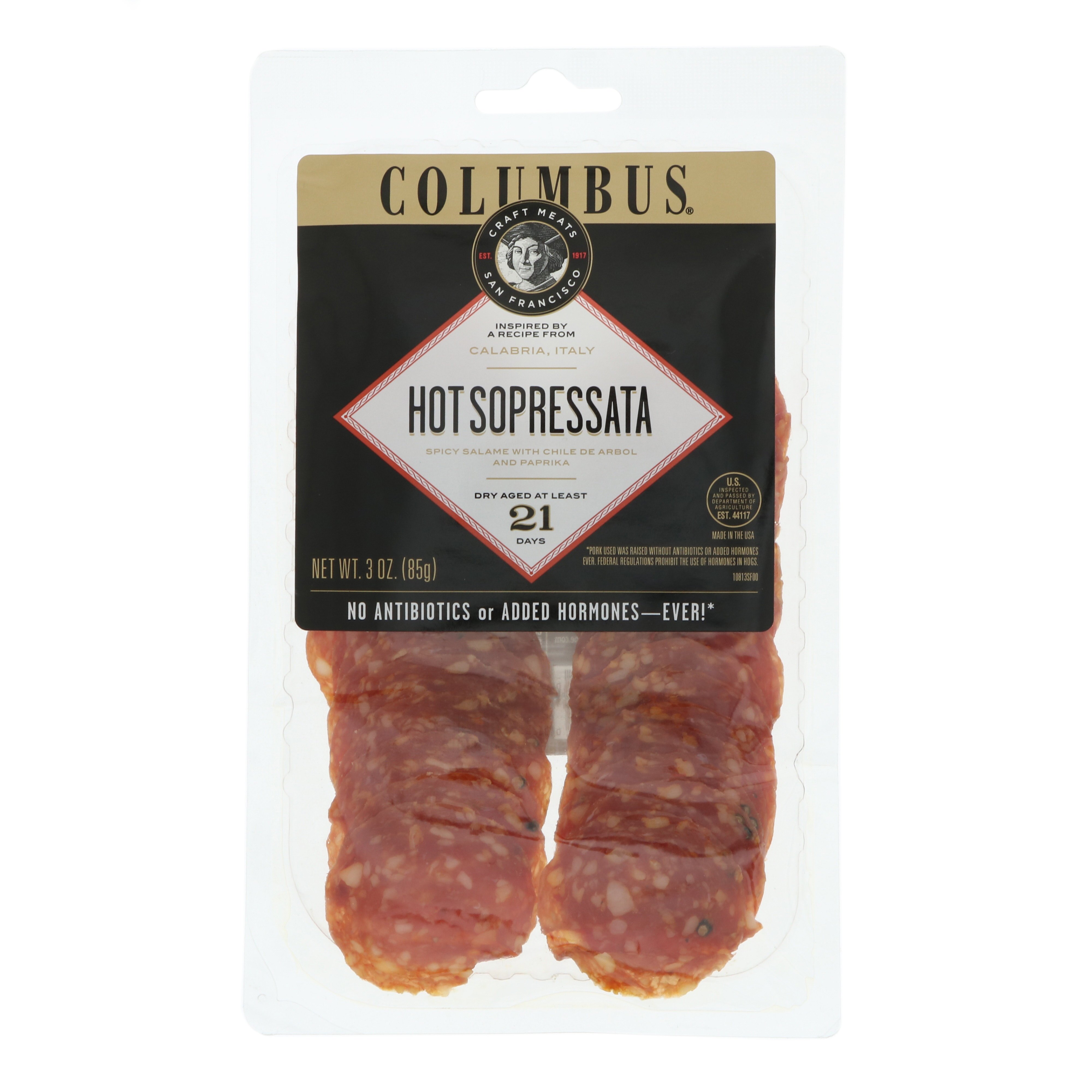 Columbus Craft Meats Hot Sopressata Slices Shop Meat at HEB