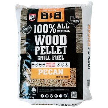 B&B Charcoal All Natural Pecan Wood Pellets, 20 lb