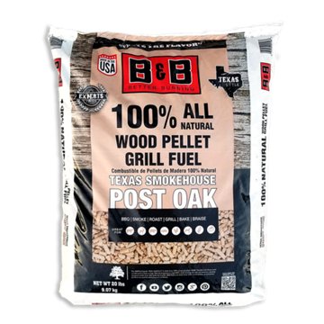 B&B Charcoal All Natural Oak Wood Pellets, 20 lb
