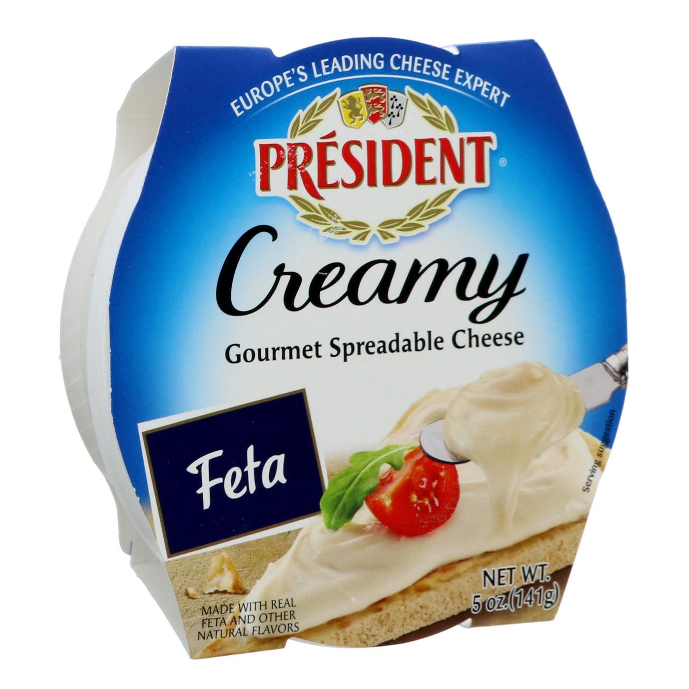 President Creamy Feta Gourmet Spreadable Cheese; image 1 of 2