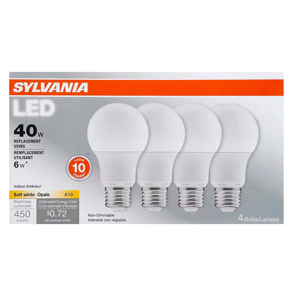 Sylvania A19 40-Watt Soft White Indoor LED Light Bulbs - Shop Light ...