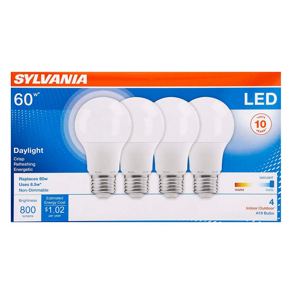 Sylvania A19 60Watt Daylight Indoor/Outdoor LED Light Bulbs Shop
