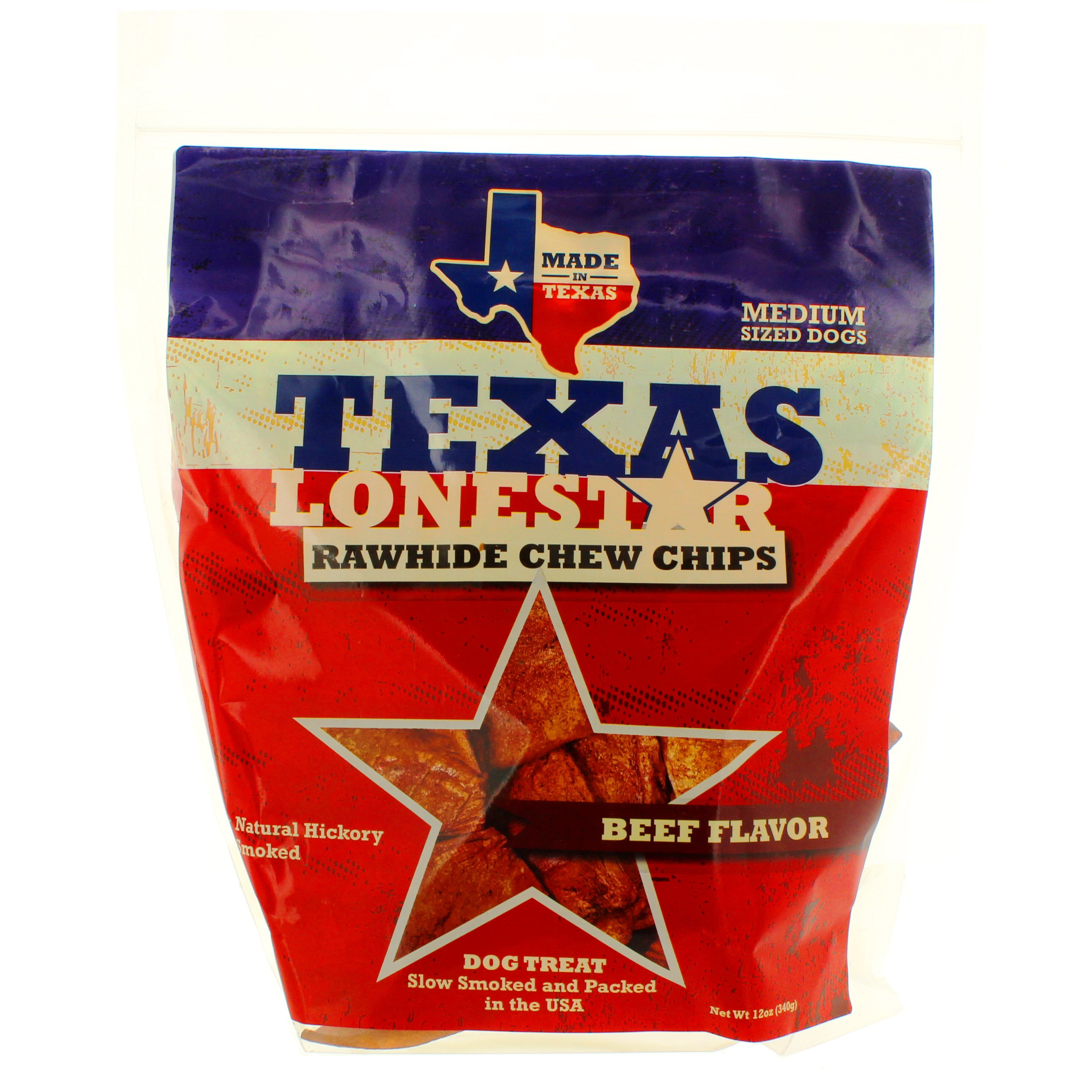 Texas Lone Star Rawhide Chew Chips Beef Flavor Shop Bones & rawhides