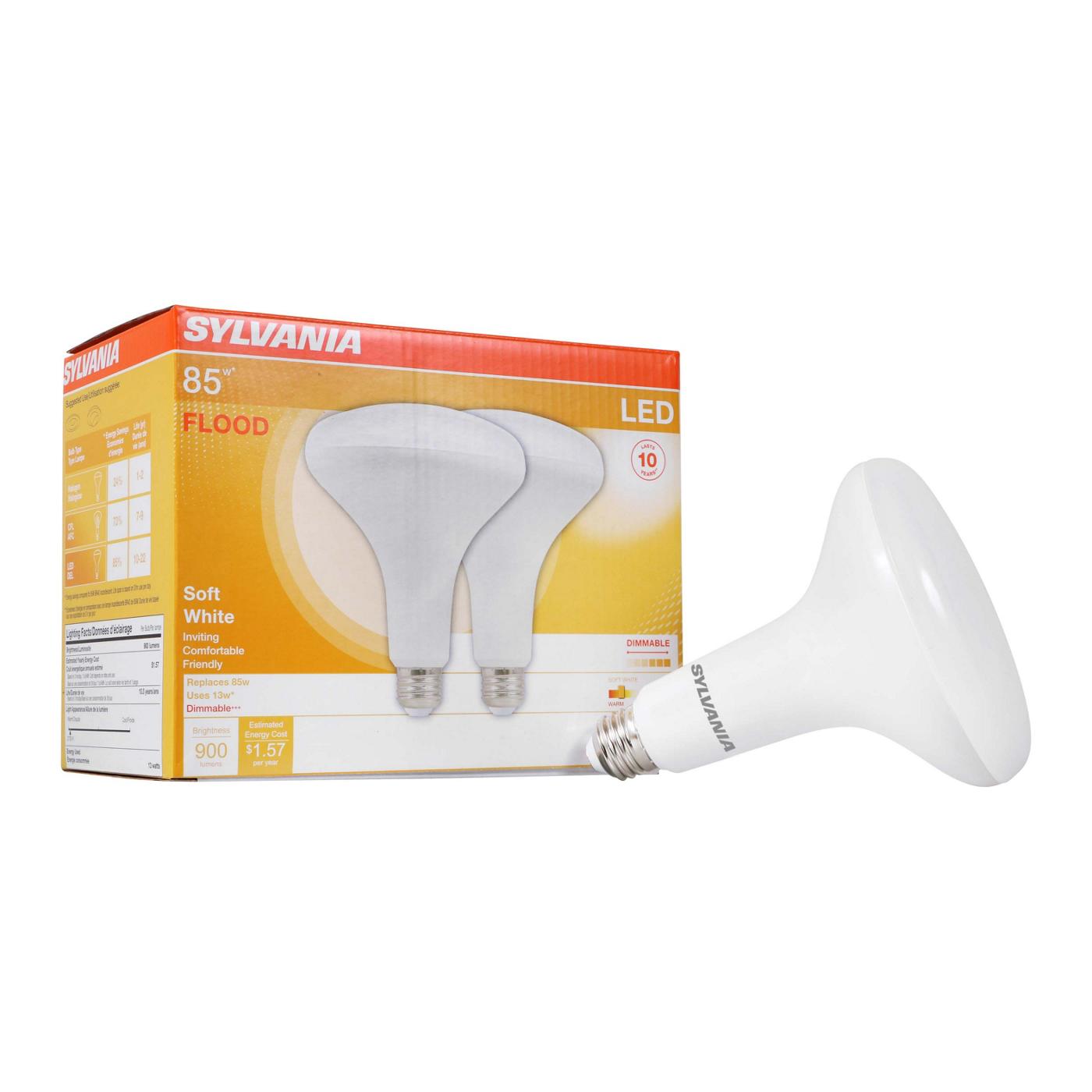 Sylvania LED 85 Watt BR40 Soft White Flood Light Bulbs; image 3 of 3