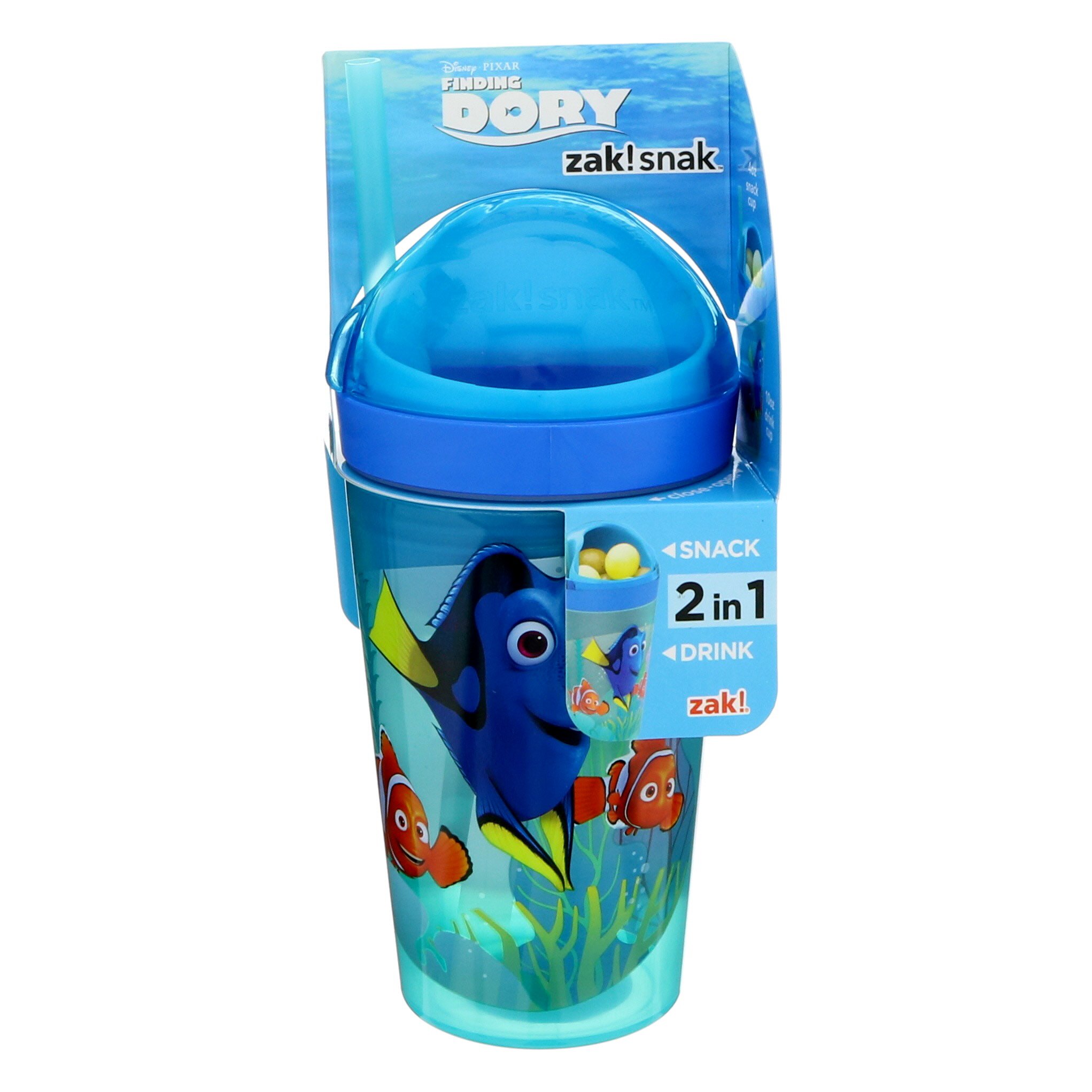 Zak! Disney Finding Dory Zak!snak 10oz Tumbler Snack Cup Shop Cups