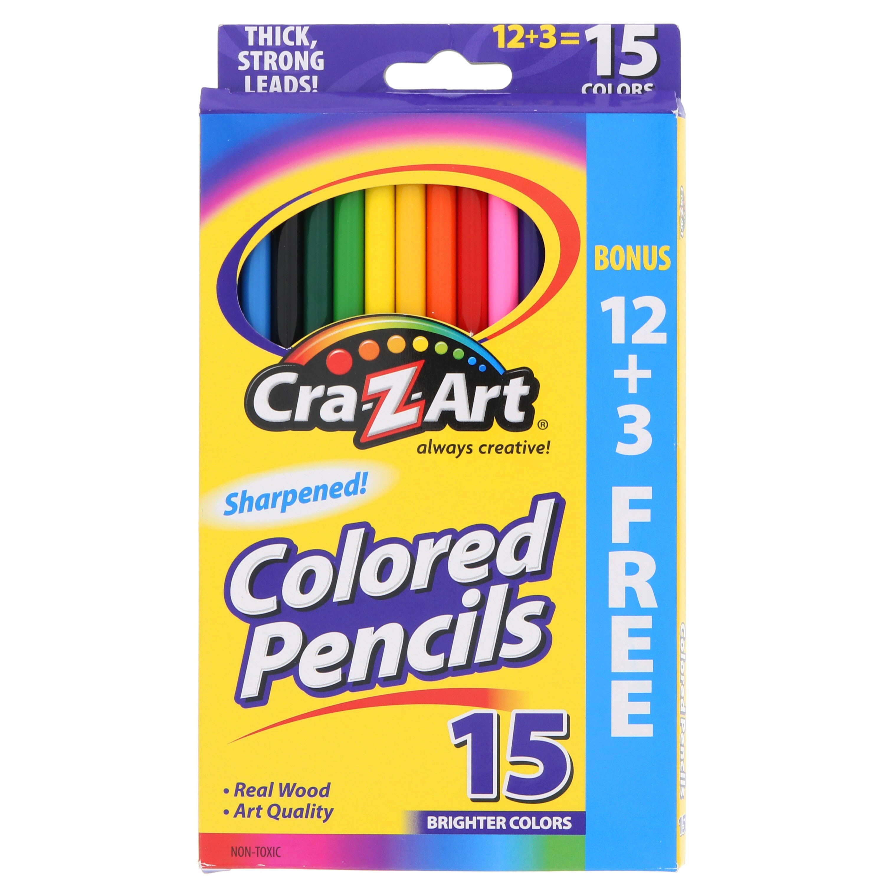 CraZArt 12 Plus 3 Colored Pencils Shop Colored Pencils at HEB
