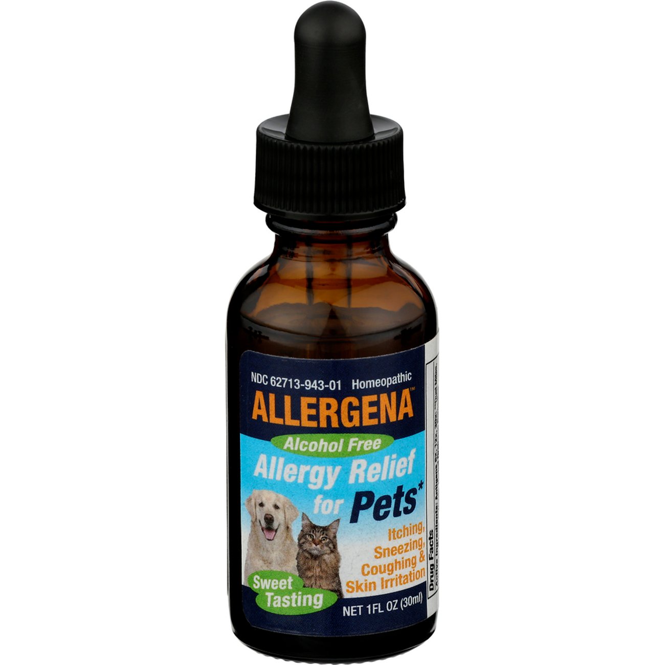 Allergena Alcohol-Free Pets' Allergy Relief Drops, 1 oz