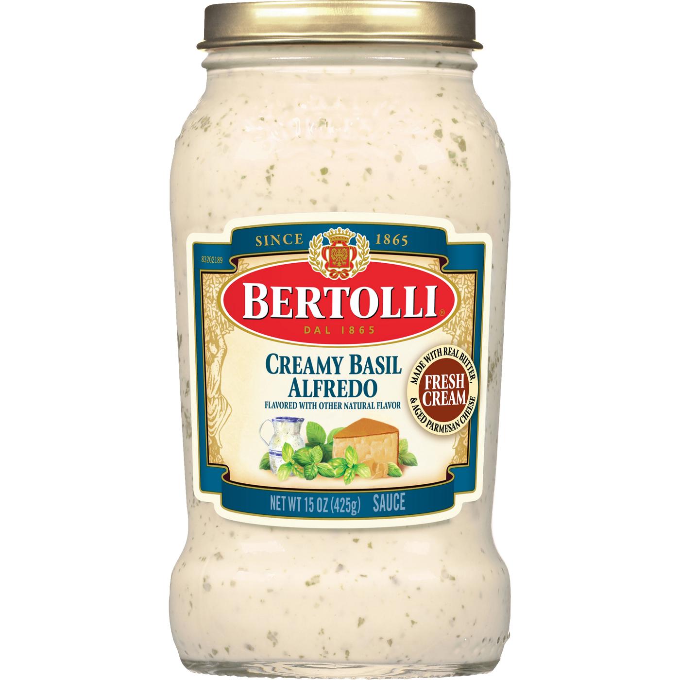 Bertolli Creamy Basil Alfredo Sauce with Aged Parmesan Cheese; image 1 of 5
