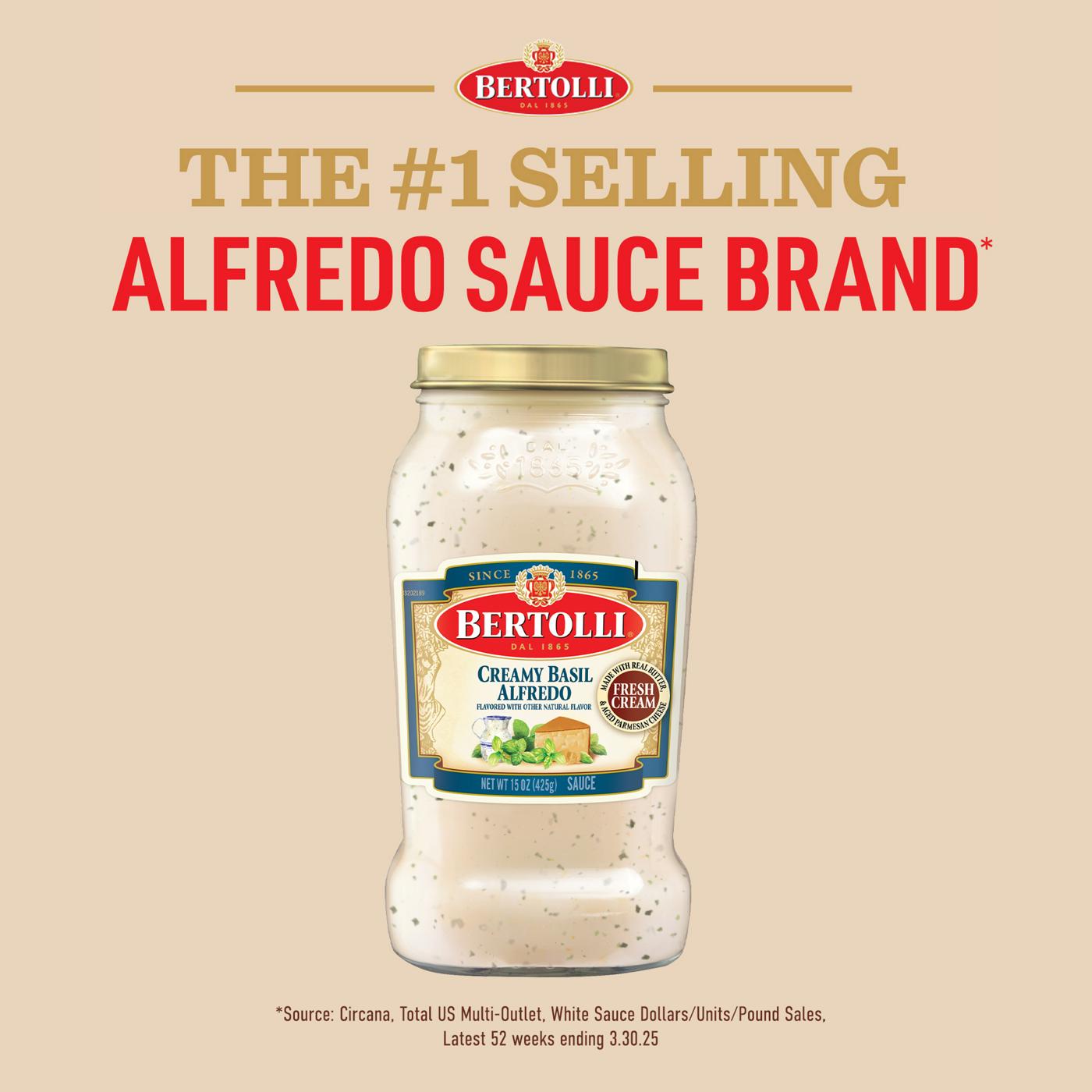 Bertolli Creamy Basil Alfredo Sauce with Aged Parmesan Cheese; image 3 of 5