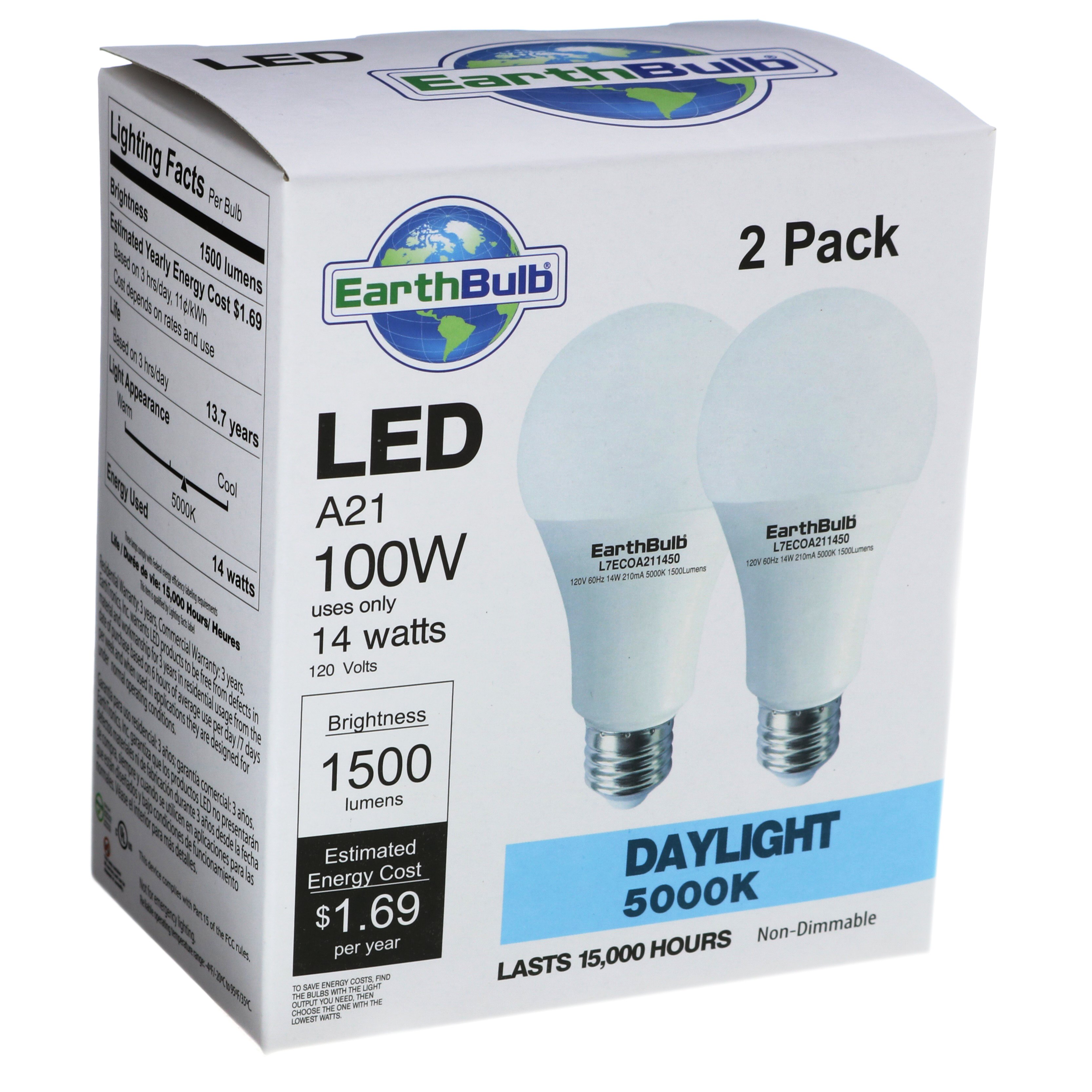 Earth Bulb 100 Watt A21 LED Daylight Lightbulbs - Shop Home Improvement ...