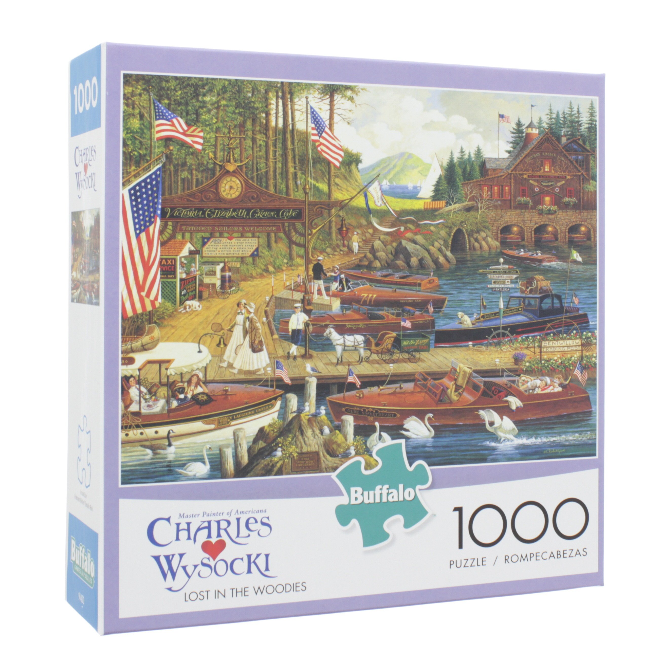 Charles Wysocki Lost in The Woodies 1000 PC Puzzle Bagged Buffalo Games for sale online 