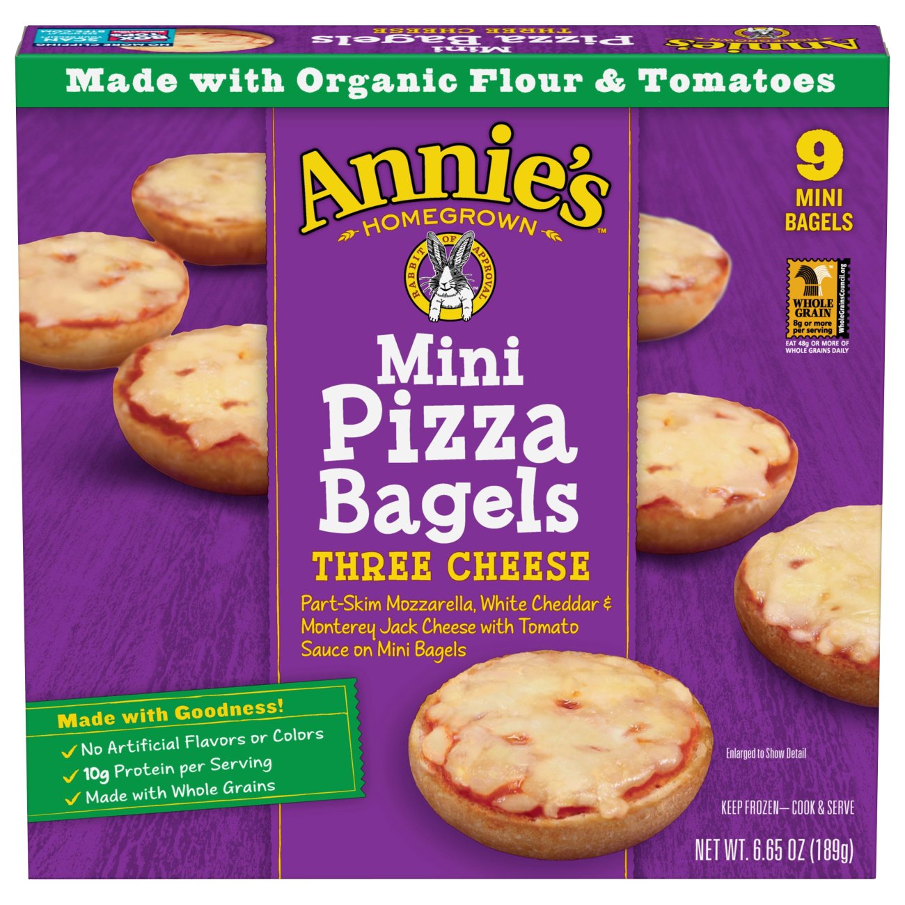 Annie's Homegrown Three Cheese Mini Pizza Bagels Shop Entrees & sides