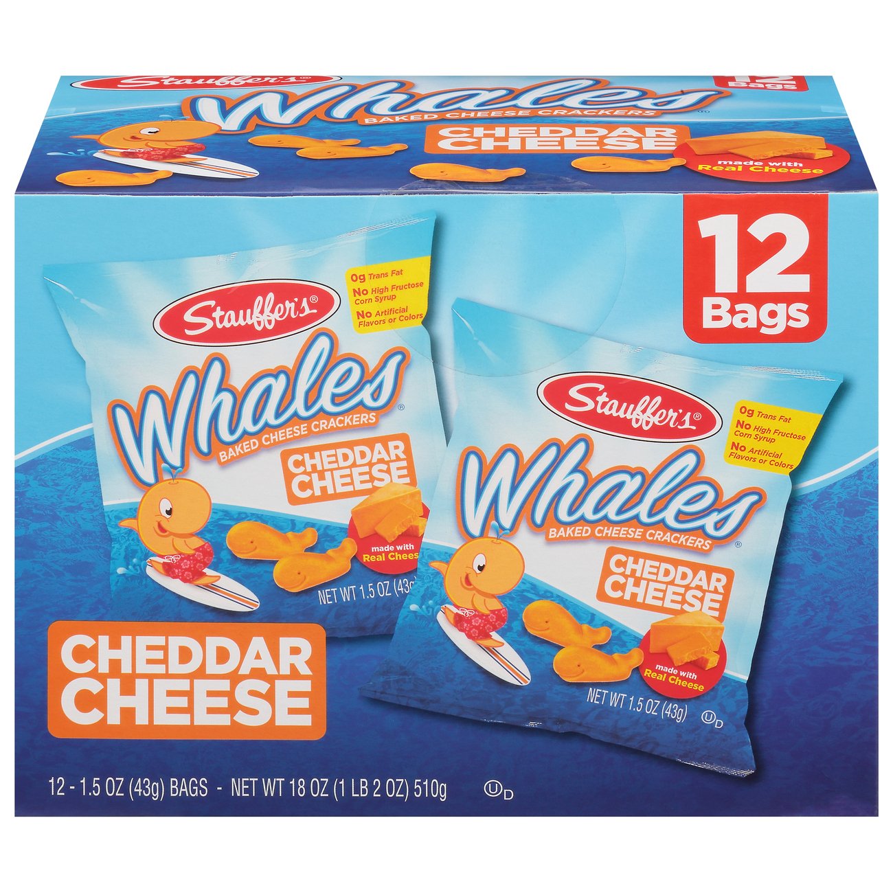 Stauffer's Cheddar Whales Baked Snack Crackers Shop Crackers