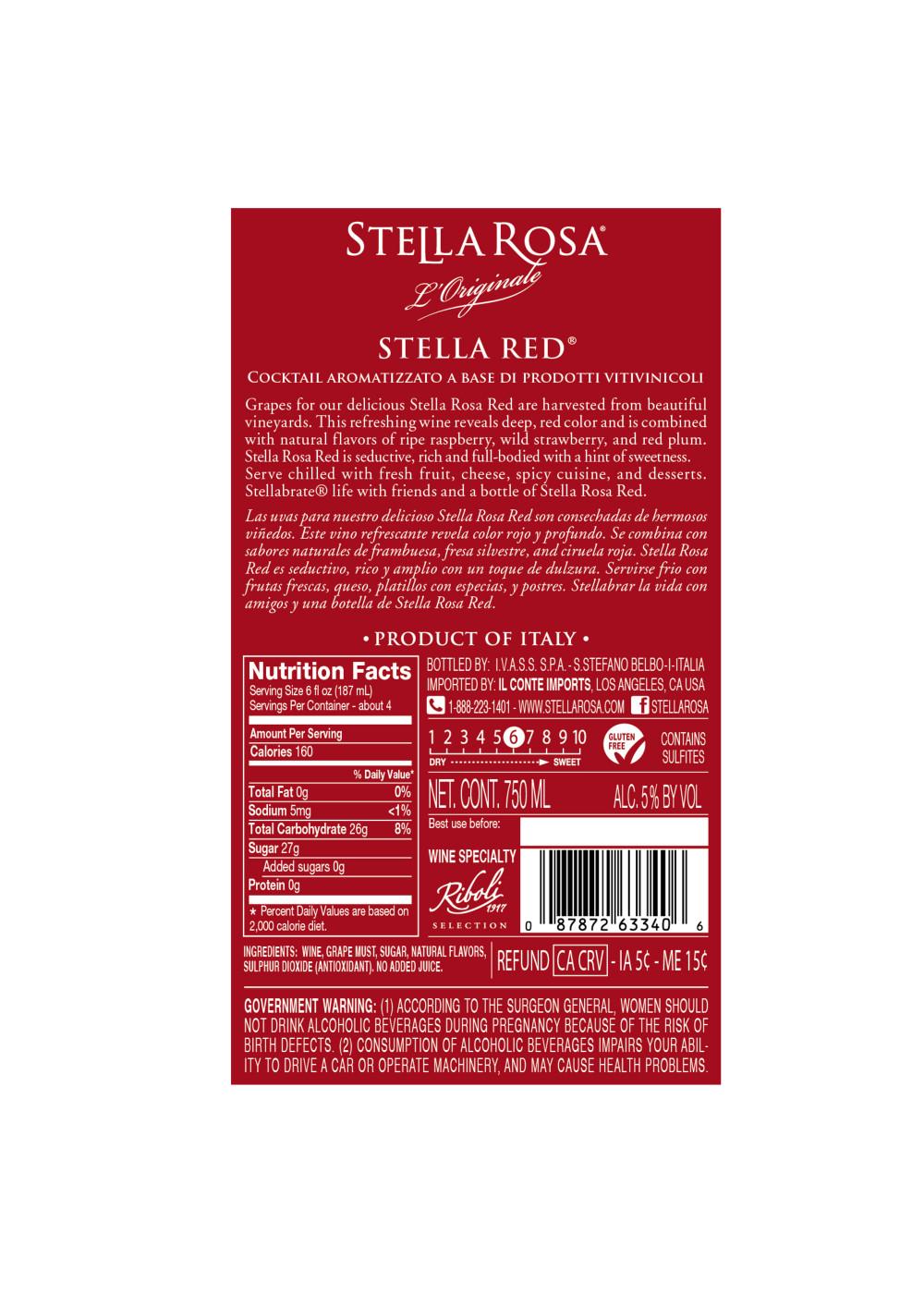 Stella Rosa Il Conte Red; image 2 of 3