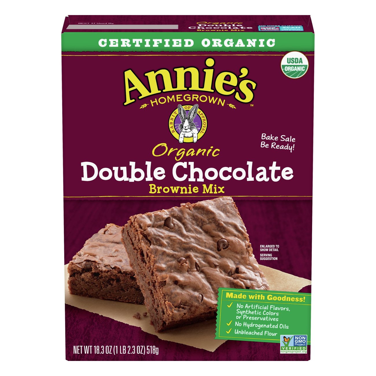 Annie's Organic Double Chocolate Brownie Mix Baking mixes, Double
