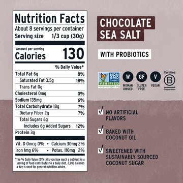 Purely Elizabeth Chocolate Sea Salt Ancient Grain Granola with Probiotics