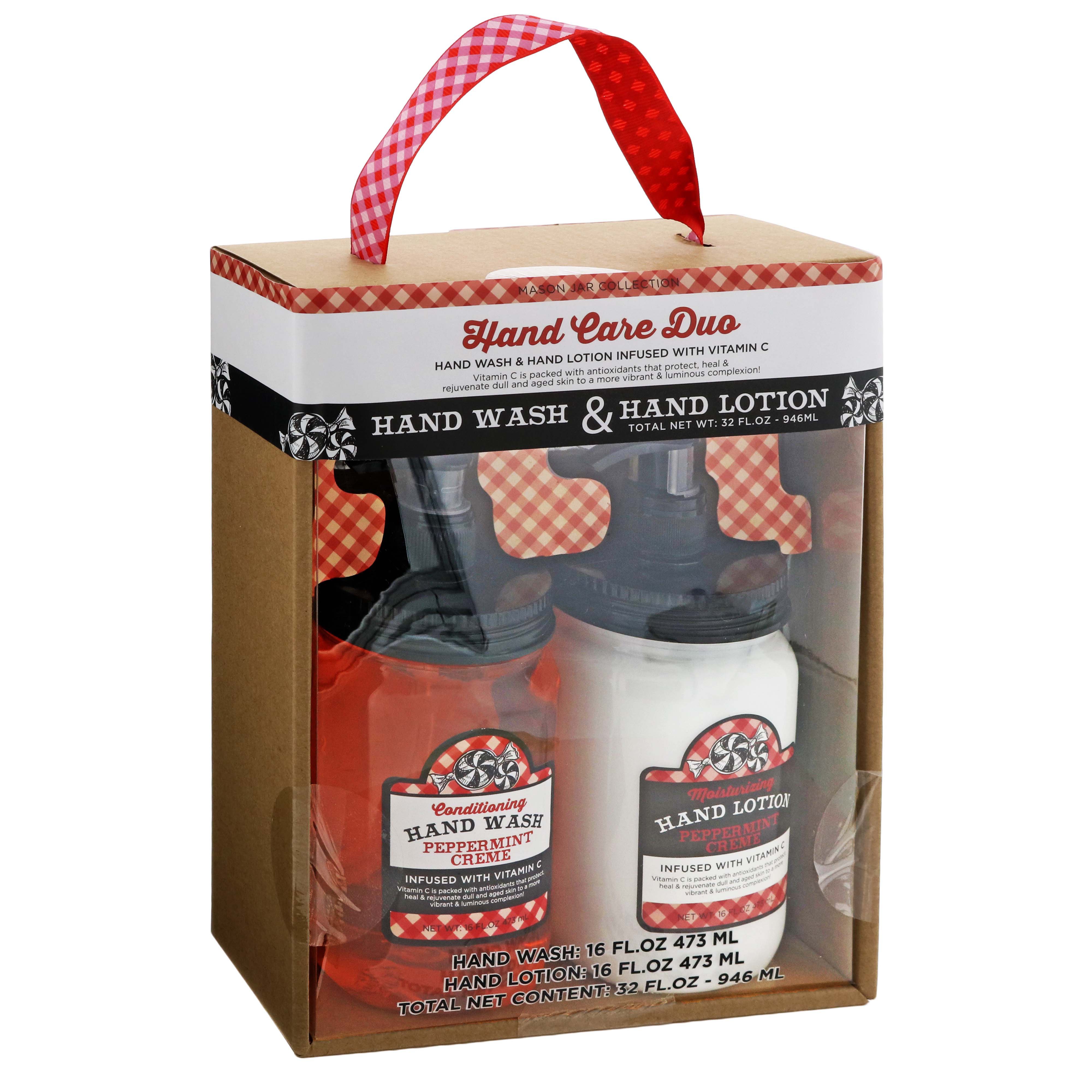 Mason Jar Collection Hand Care Duo Peppermint Creme Shop Bath & Skin