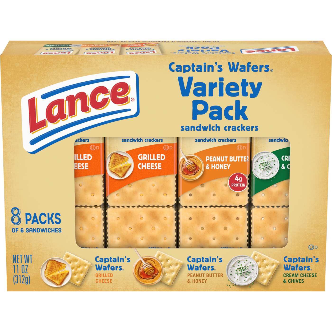 Lance Captain's Wafers Sandwich Crackers Variety; image 1 of 9