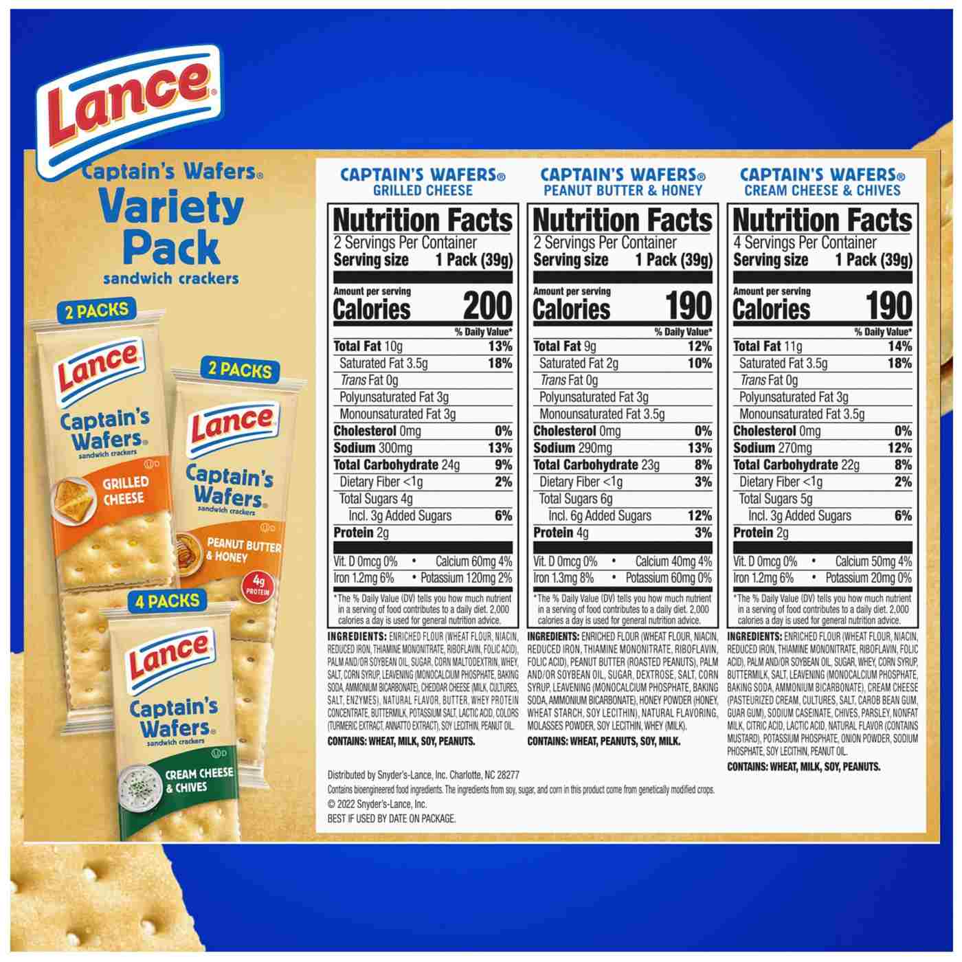 Lance Captain's Wafers Sandwich Crackers Variety; image 5 of 9