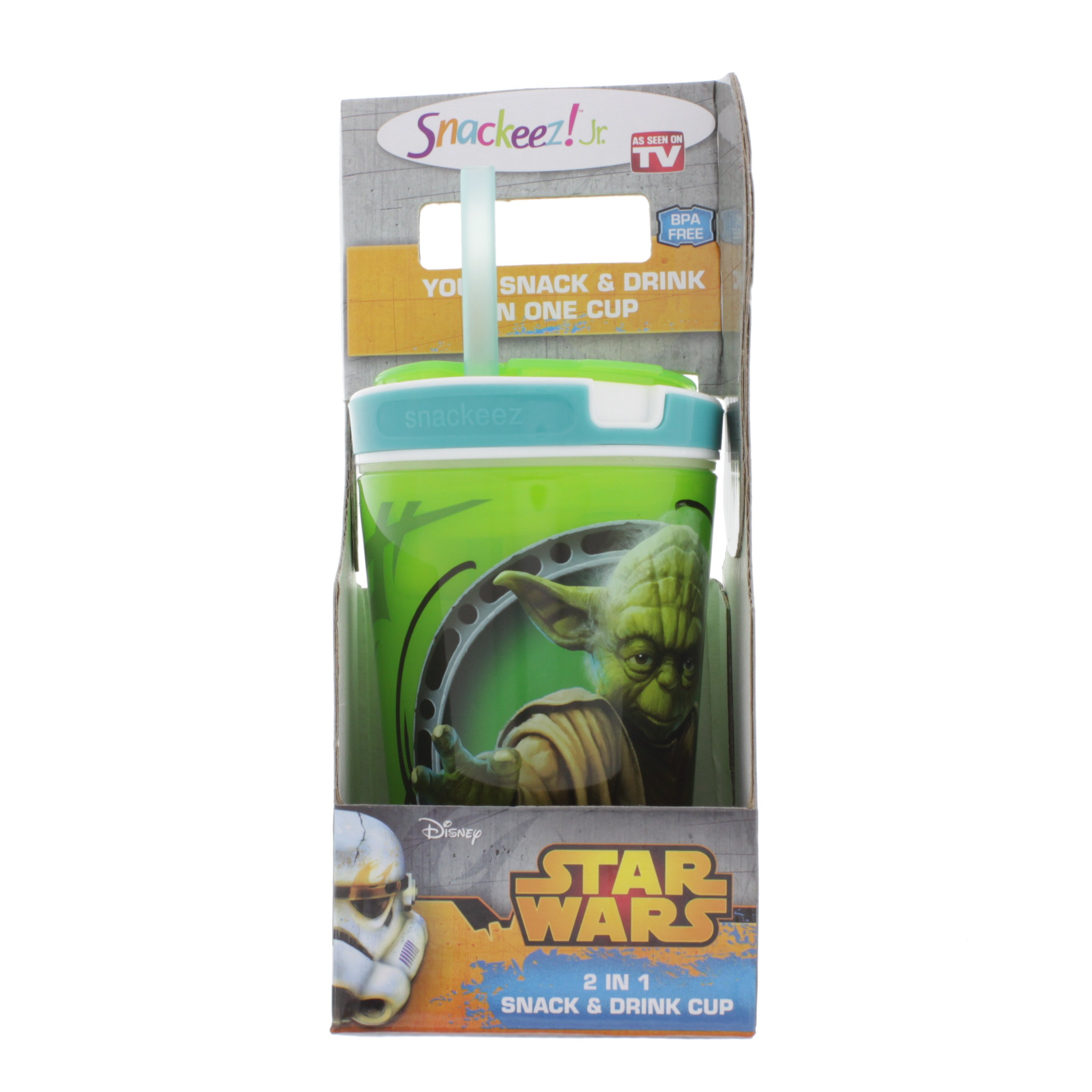 Star Wars Yoda 16 oz. Flip Straw Acrylic Cup