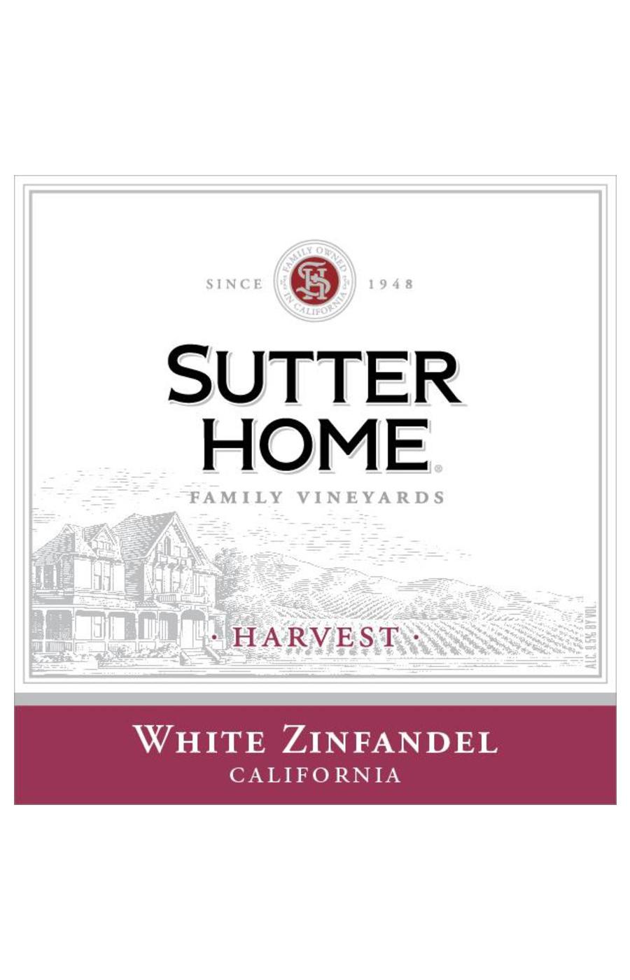 Sutter Home Family Vineyards Harvest White Zinfandel; image 2 of 2