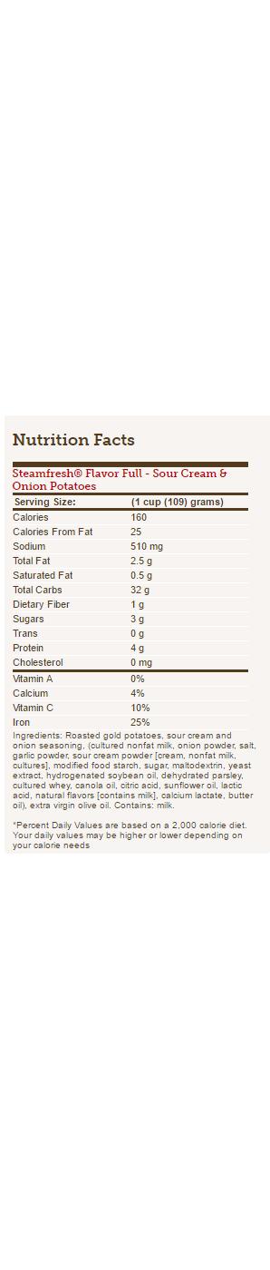 Birds Eye Steamfresh Seasoned Sour Cream & Onion Roasted Red Potatoes; image 2 of 2