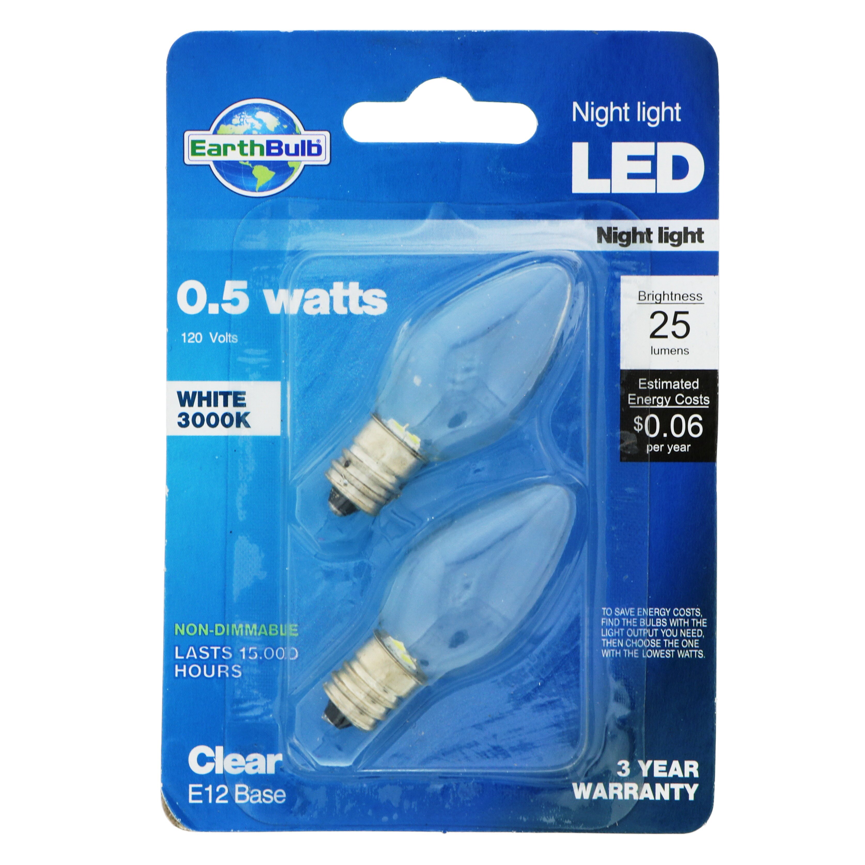 Earthtronics Led 5 Watt C7 Clear White Night Light Earthbulbs Shop Light Bulbs At H E B