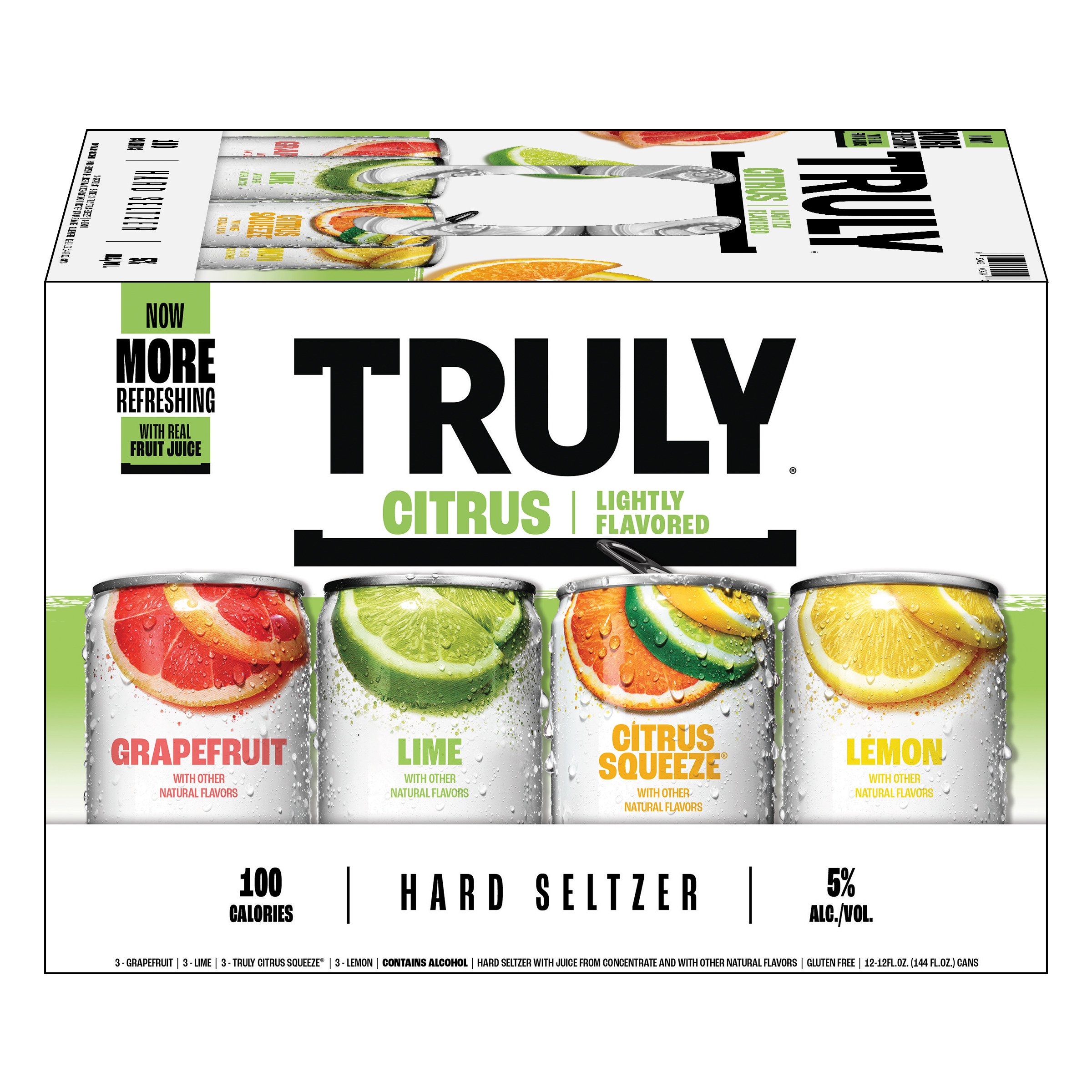 Truly Hard Seltzer Citrus Mix Pack 12 Oz Cans Shop Malt Beverages Coolers At H E B