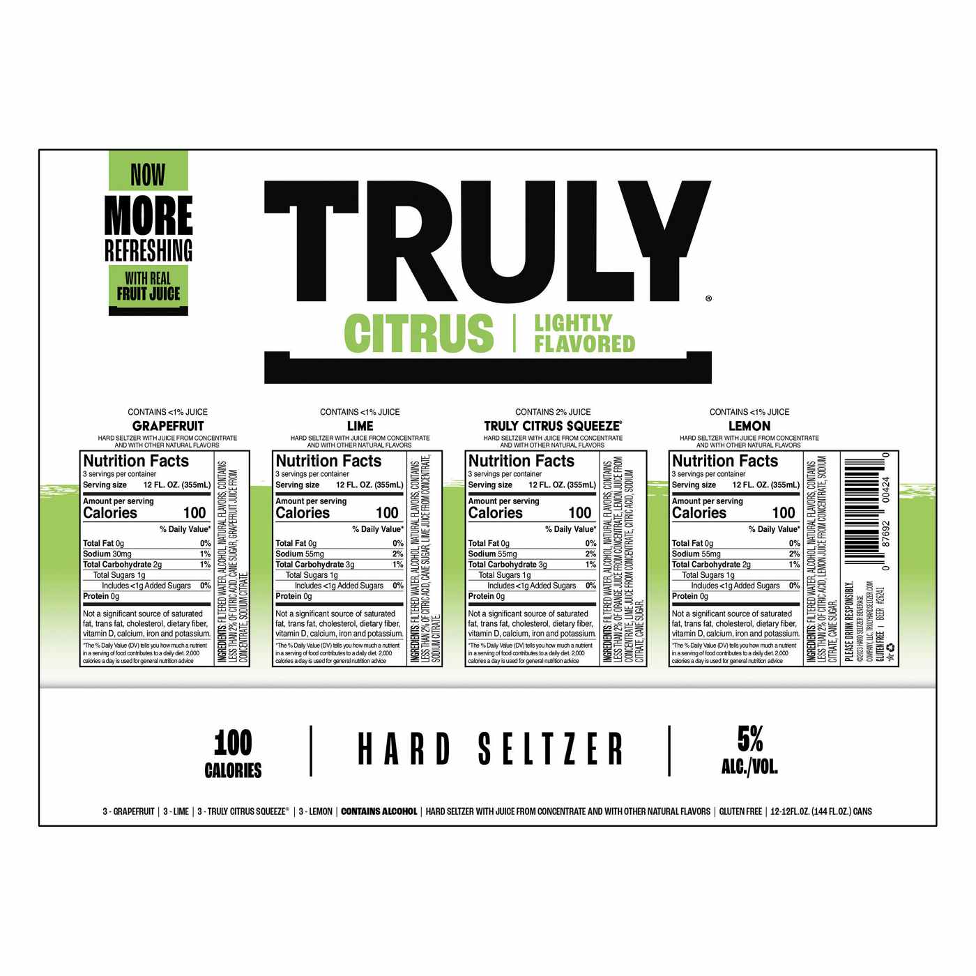 Truly Citrus Hard Seltzer Variety Pack 12 pk Cans; image 3 of 4