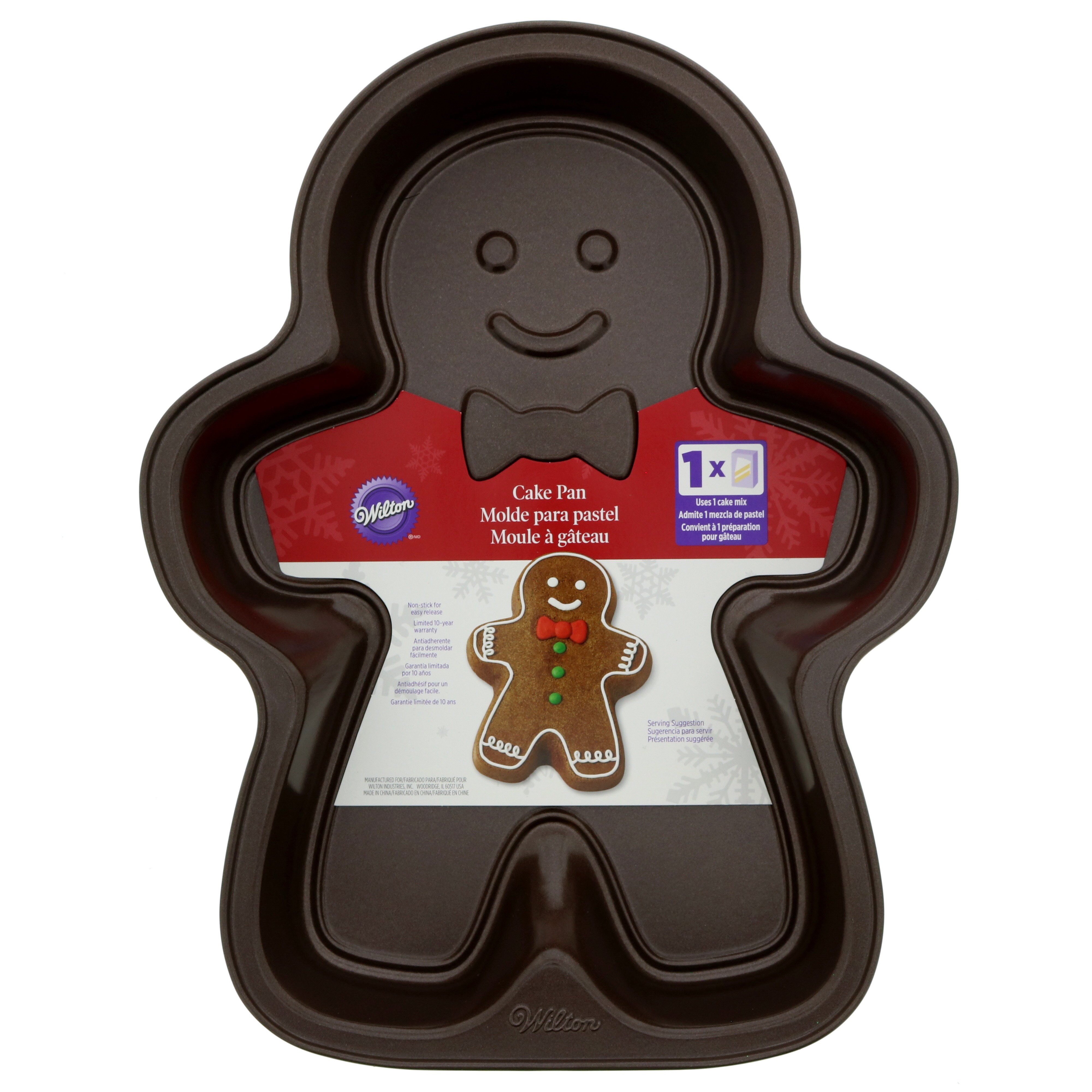 Wilton Gingerbread Boy Non-Stick Cake Pan, Brown