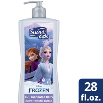 Suave Kids Frozen 3-in-1 Shampoo + Conditioner + Body Wash - Enchanted Berry, 28 oz