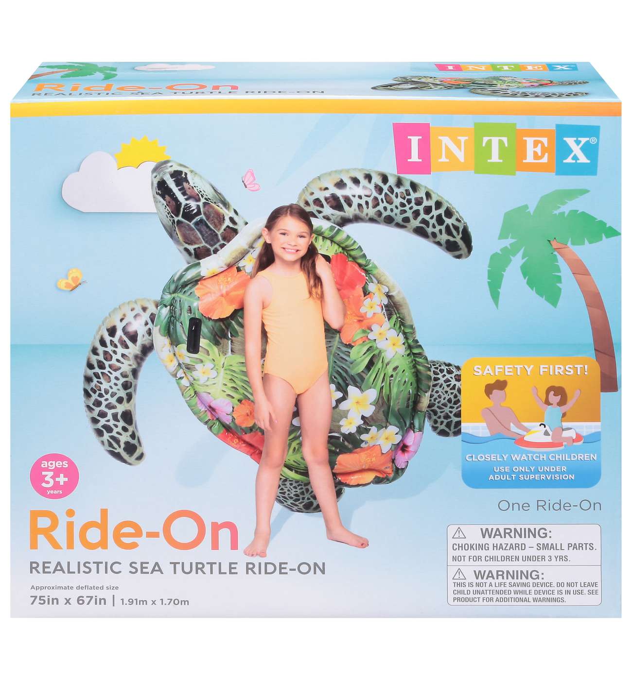 Intex Realistic Sea Turtle Ride-On Pool Float; image 1 of 3