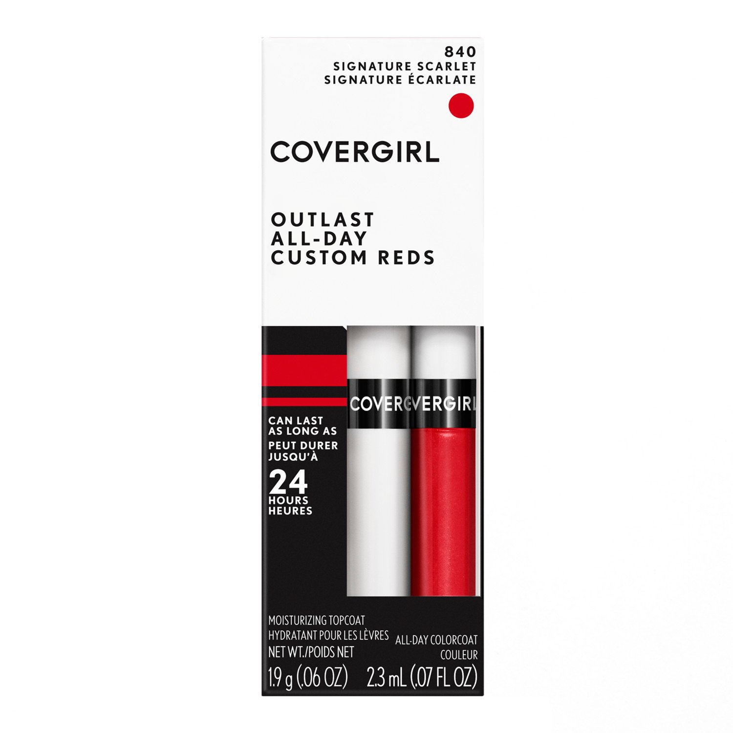 Covergirl Outlast Lip Color Signature Scarlet 840 Shop Lips at HEB