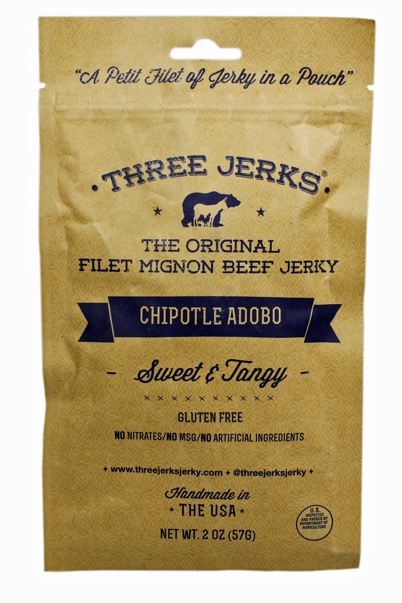 Three Jerks Jerky Chipotle Adobo Shop Snacks & Candy at HEB