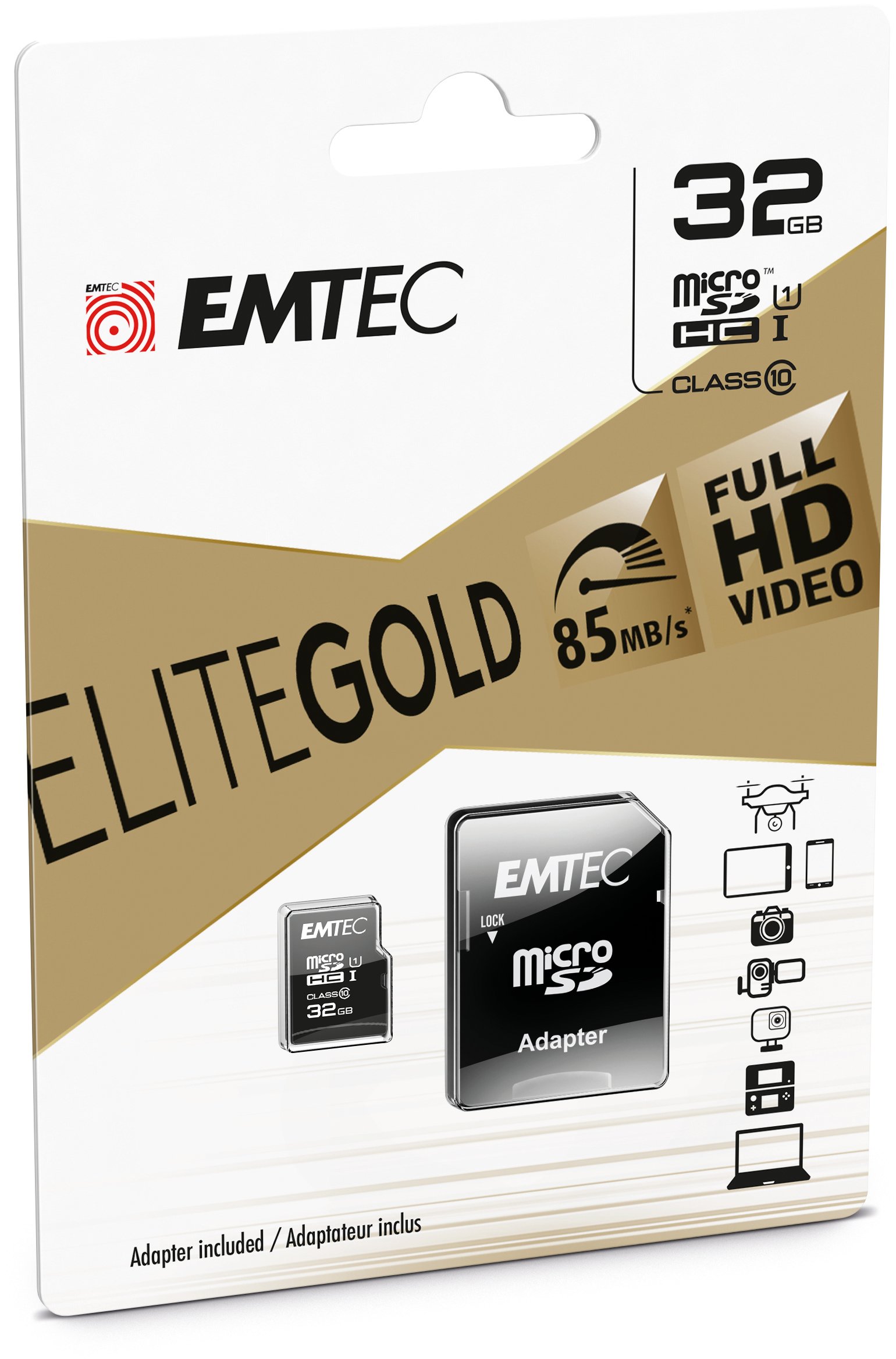 Emtec MicroSD Memory Card with Adapter - Shop Storage Devices at H-E-B