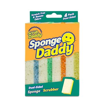 Scrub Daddy Sponge Daddy Dual Sided Sponge, 4 pk