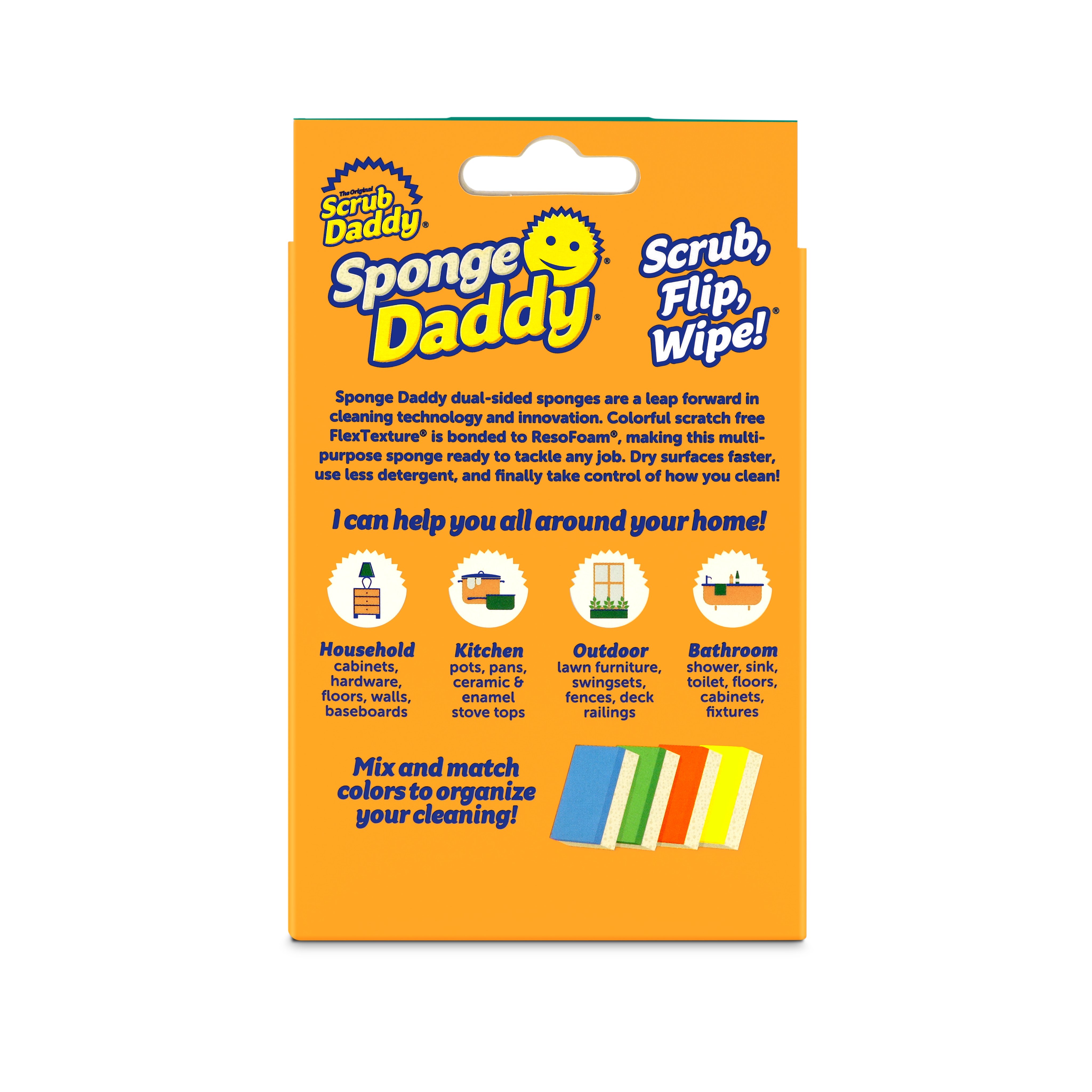 Scrub Daddy - Sad Scrub Daddy FlexTexture® Scrubber & Sad Scrub Mommy  Dual-Sided Scrubber and Sponge - Scratch Free & Resists Odors - 2 Count 
