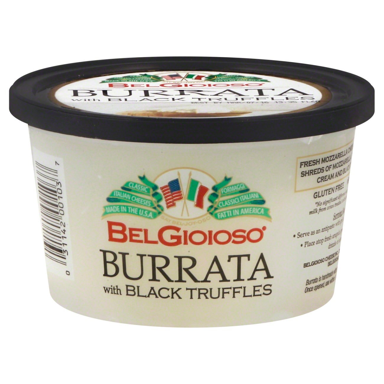 BelGioioso Burrata With Black Truffles Shop Cheese at HEB