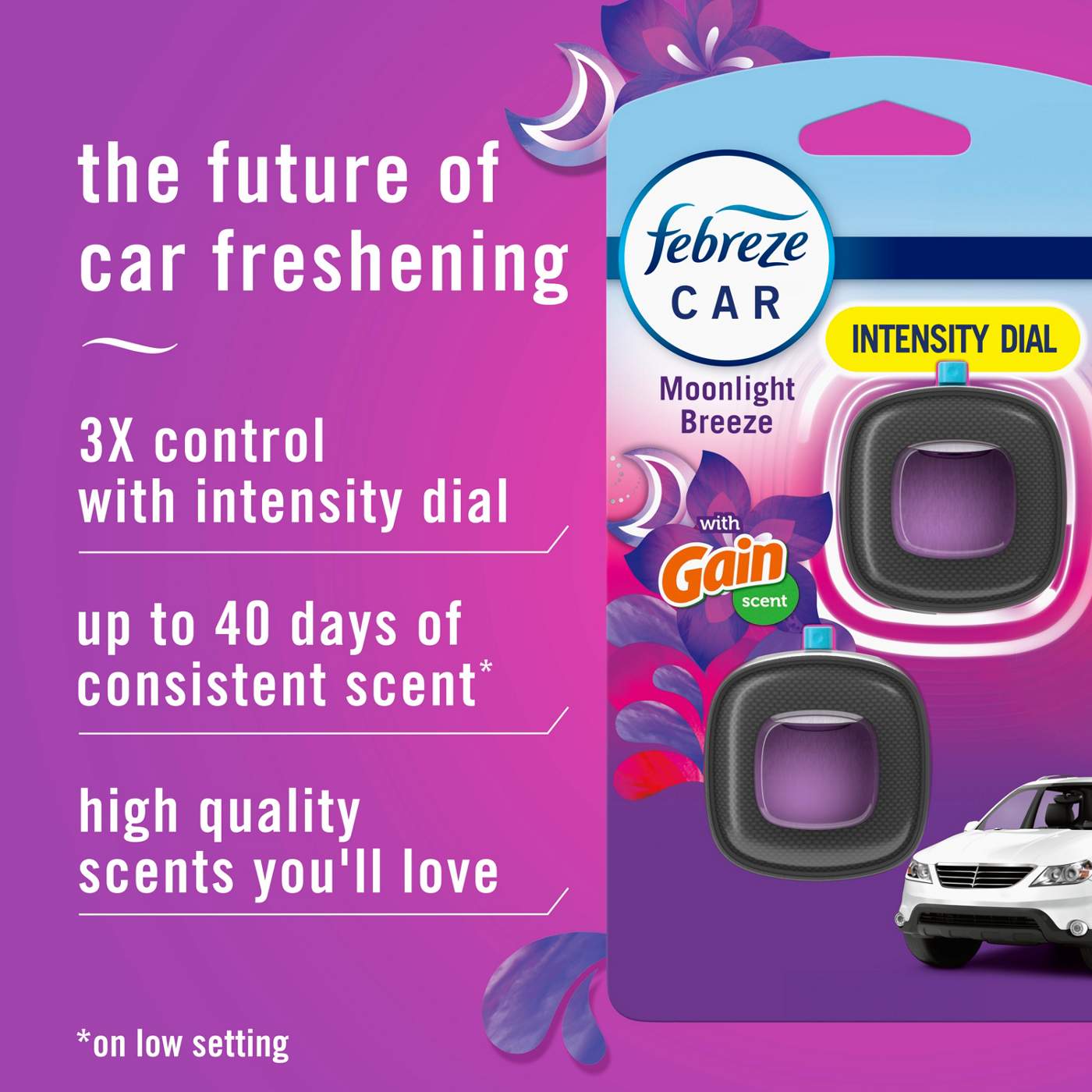 Febreze Car Vent Clip Air Fresheners - Gain Moonlight Breeze; image 3 of 8