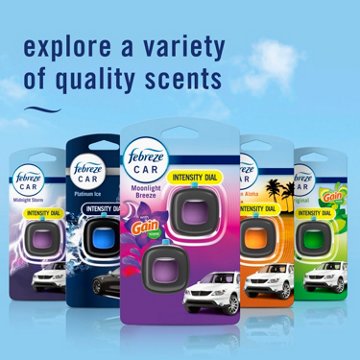 Febreze Car Vent Clip Air Fresheners - Gain Moonlight Breeze, 2 pk