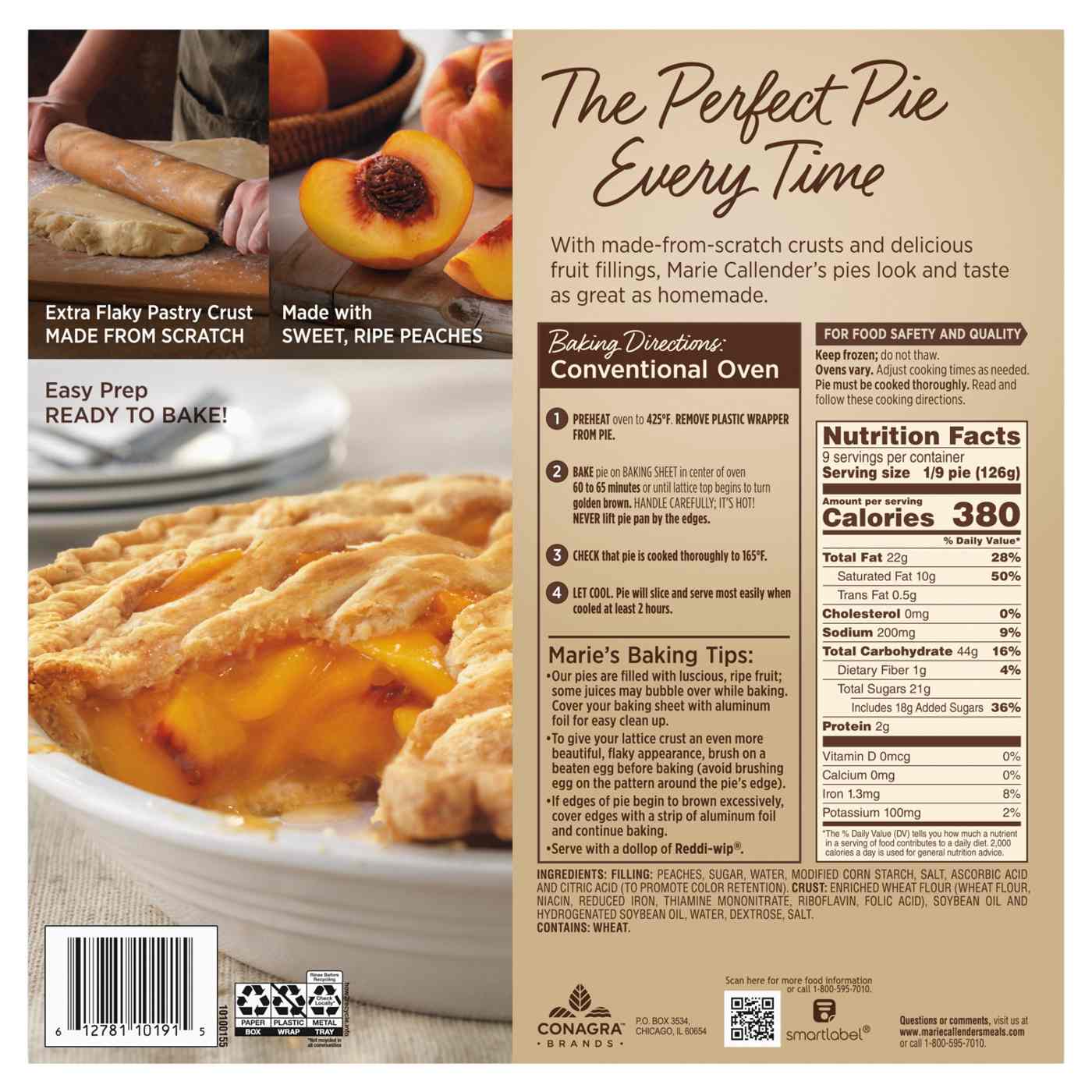 Marie Callender's Lattice Peach Pie; image 3 of 4