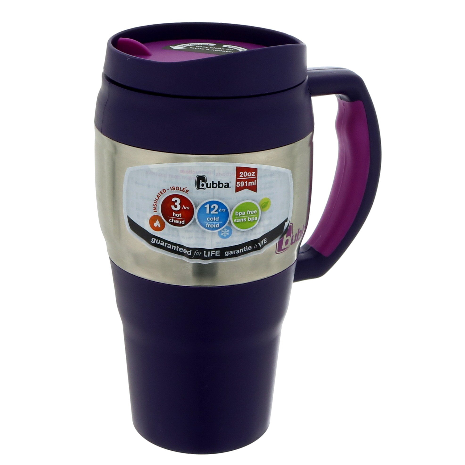 Bubba Classic Insulated Travel Mug, 20 oz, Purple 