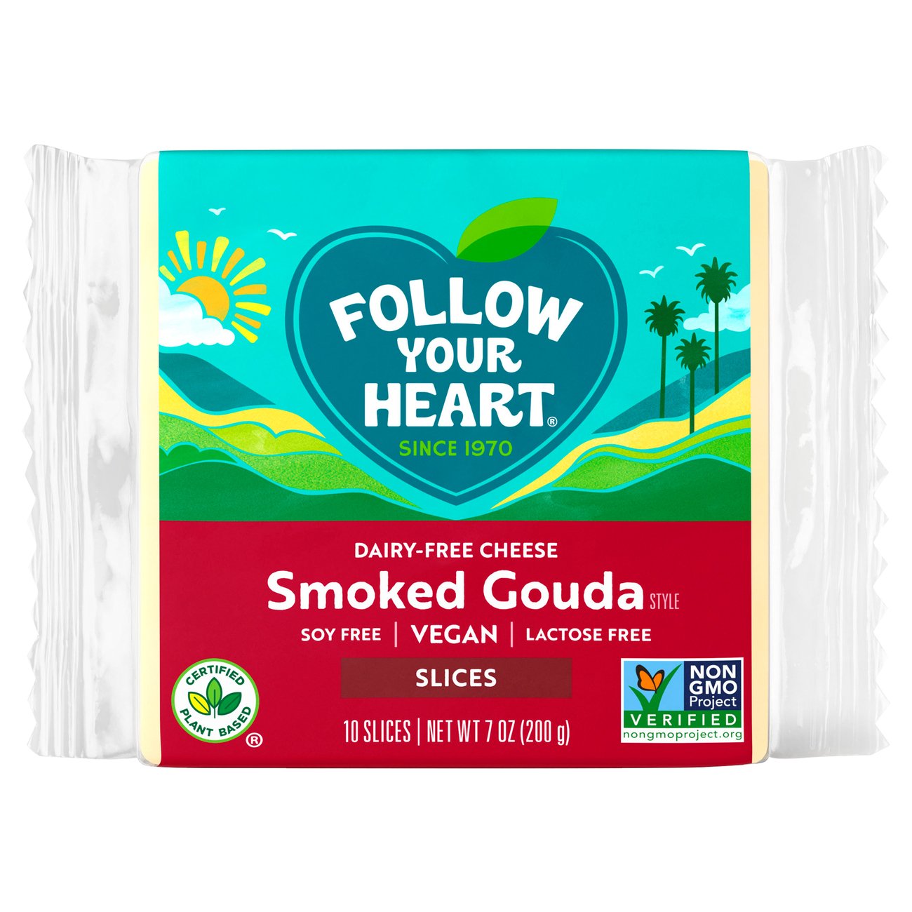 Follow Your Heart Dairy-Free Smoked Gouda Style Sliced Cheese, 10 Ct ...