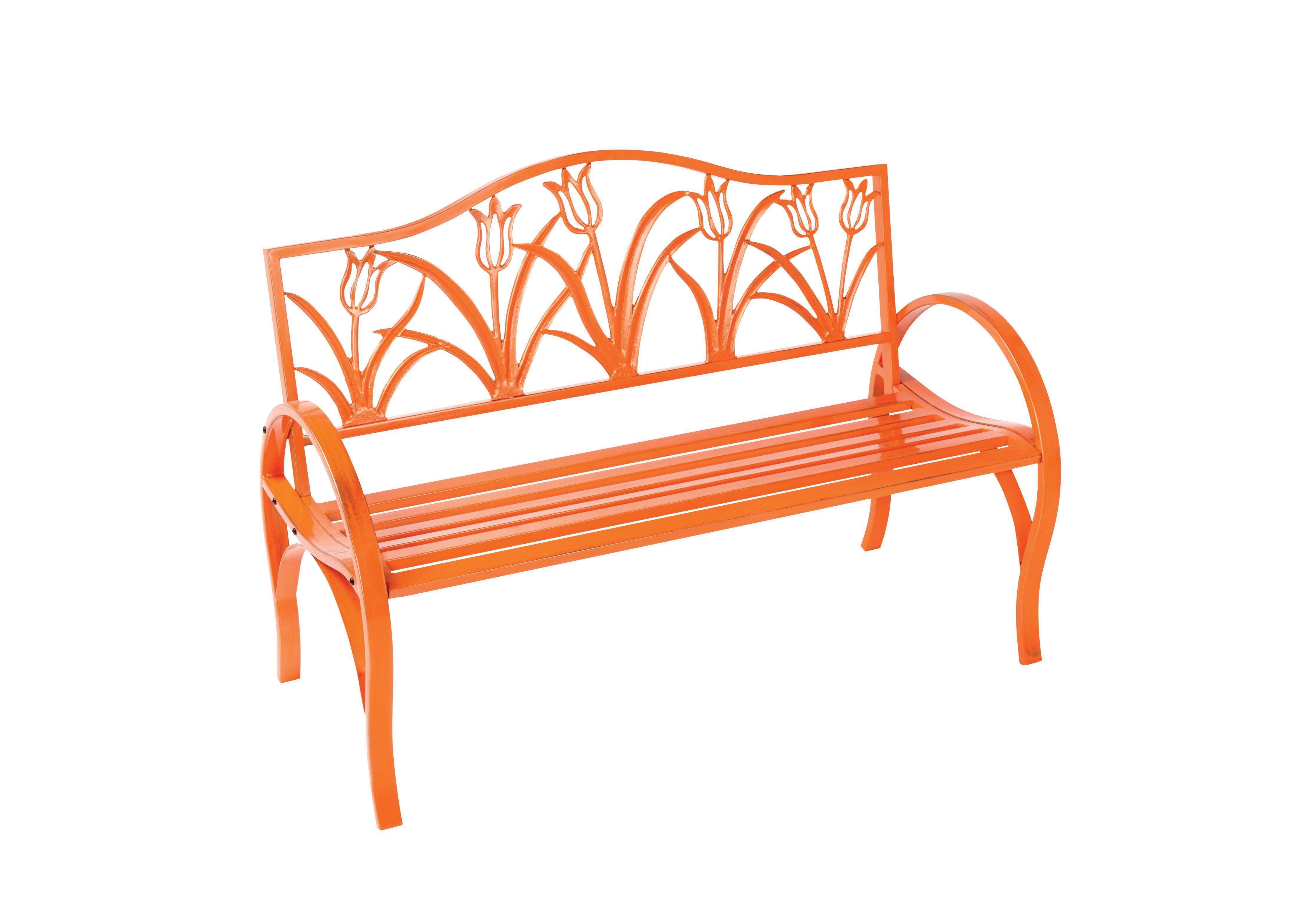 Orange outdoor bench new arrivals