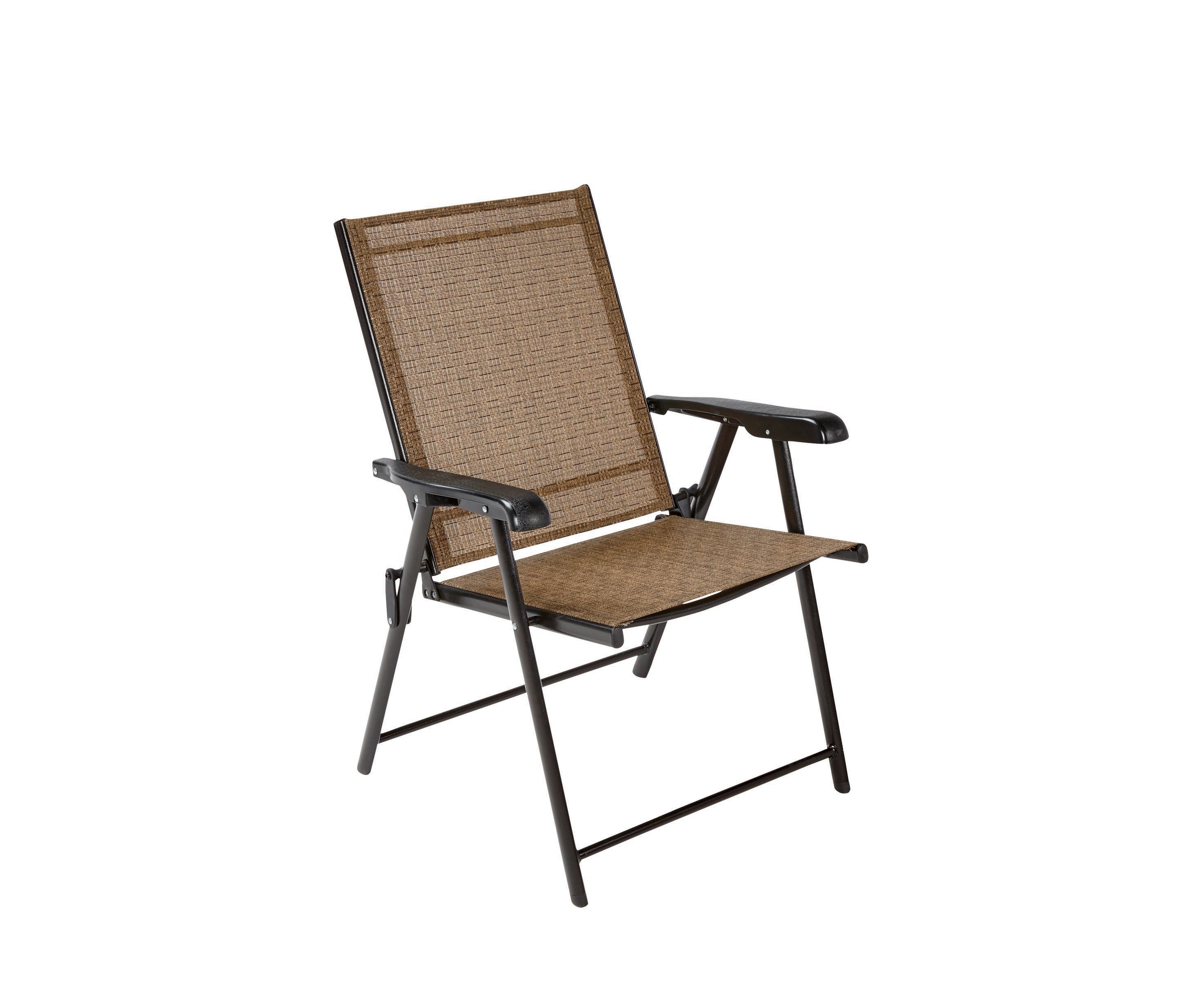Outdoor Solutions Brown Folding Sling Chair Shop Chairs & Seating at