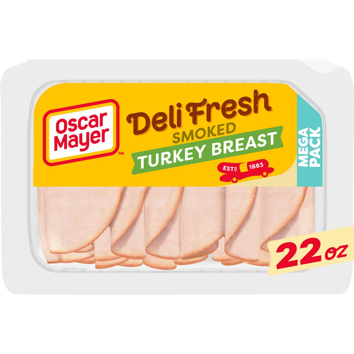 Oscar Mayer Deli Fresh Smoked Sliced Turkey Breast Lunch Meat - Mega Pack; image 1 of 6