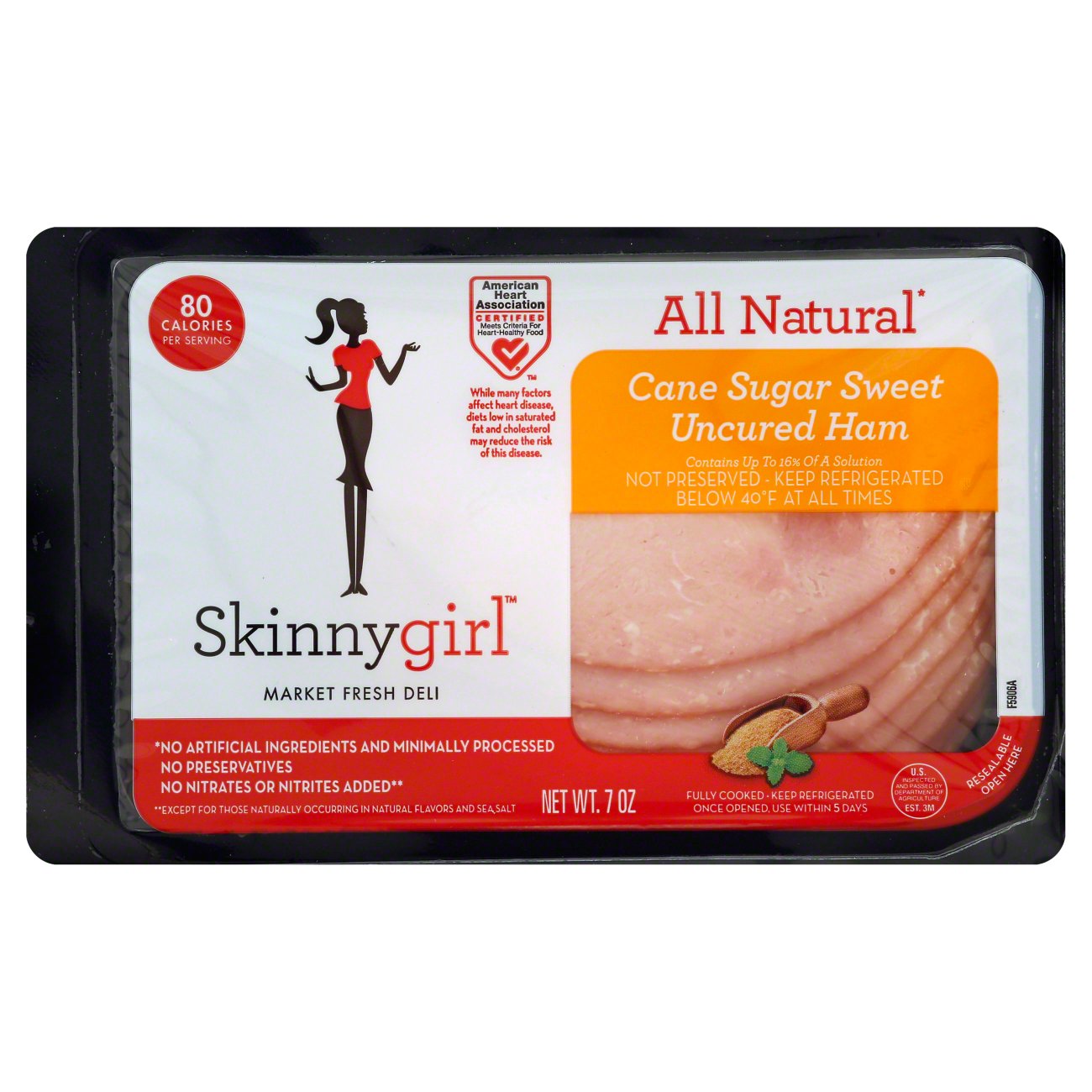 Skinny Girl All Natural Cane Sugar Sweet Uncured Ham - Shop Meat