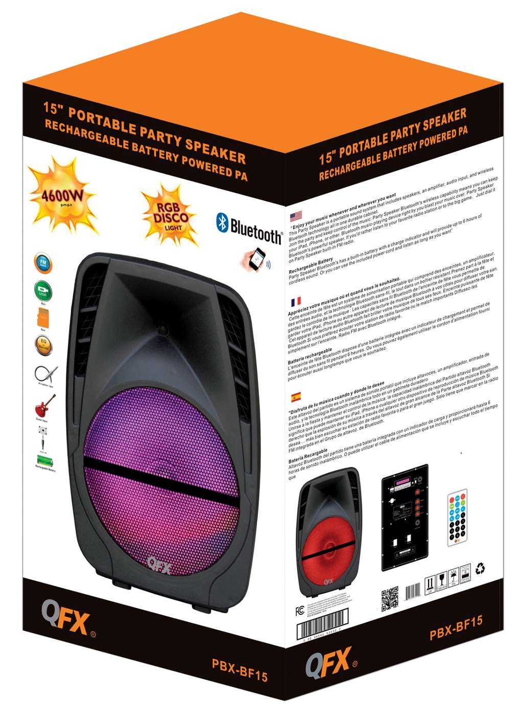 Qfx 15 best sale portable party speaker