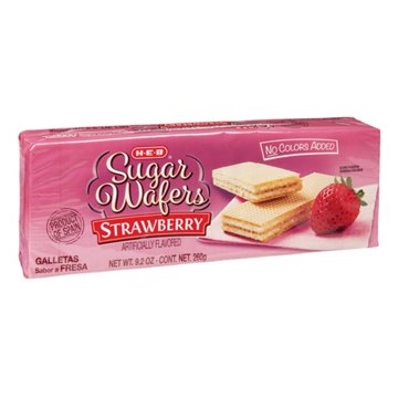 H-E-B Strawberry Sugar Wafers, 9.2 oz