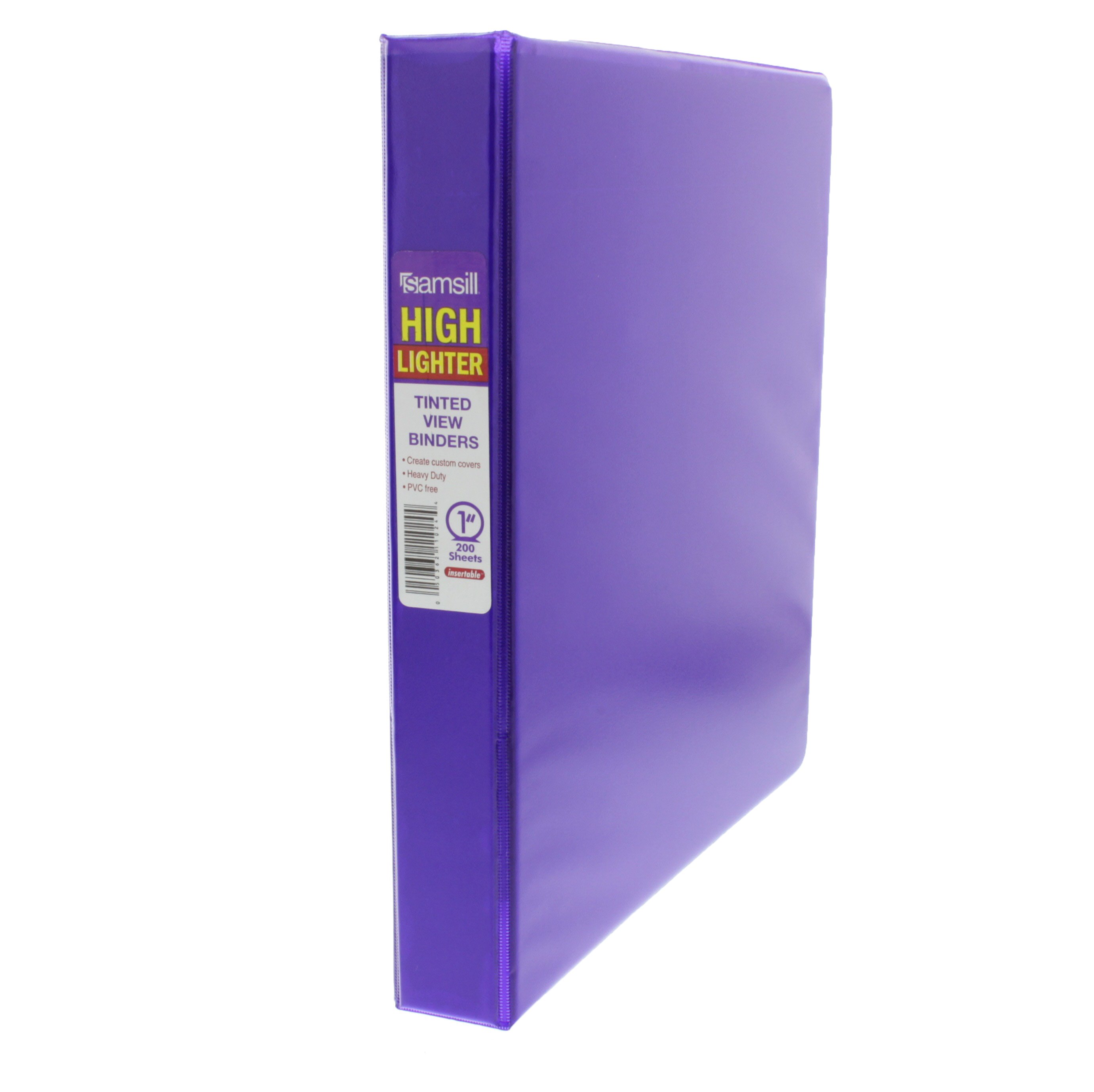 Samsill 1" Highlighter Tinted View Binder, Purple Shop Binders at HEB